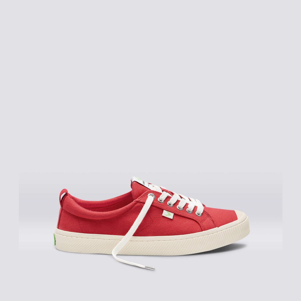 OCA LOW Cariuma Low Top Tela Vegan Rouge Homme | QIK-6293611